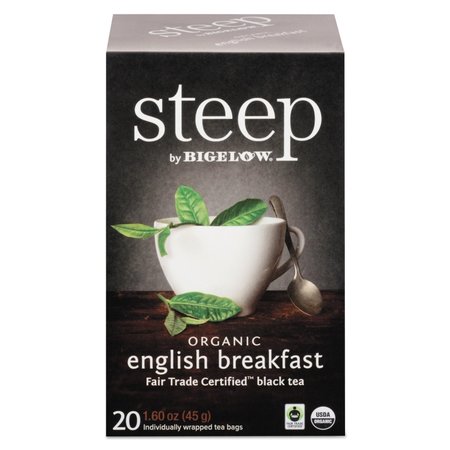 Bigelow Steep Tea, English Breakfast, 1.6 oz Tea Bag, PK20 RCB17701
